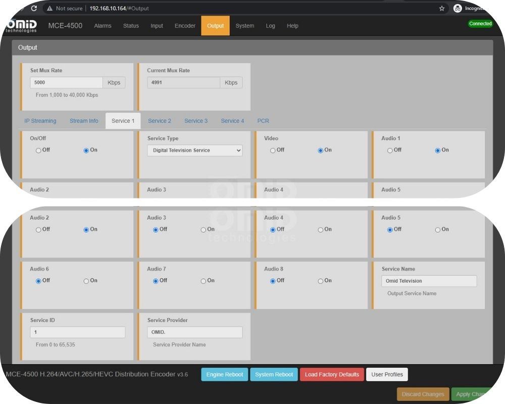 Encoder pannel